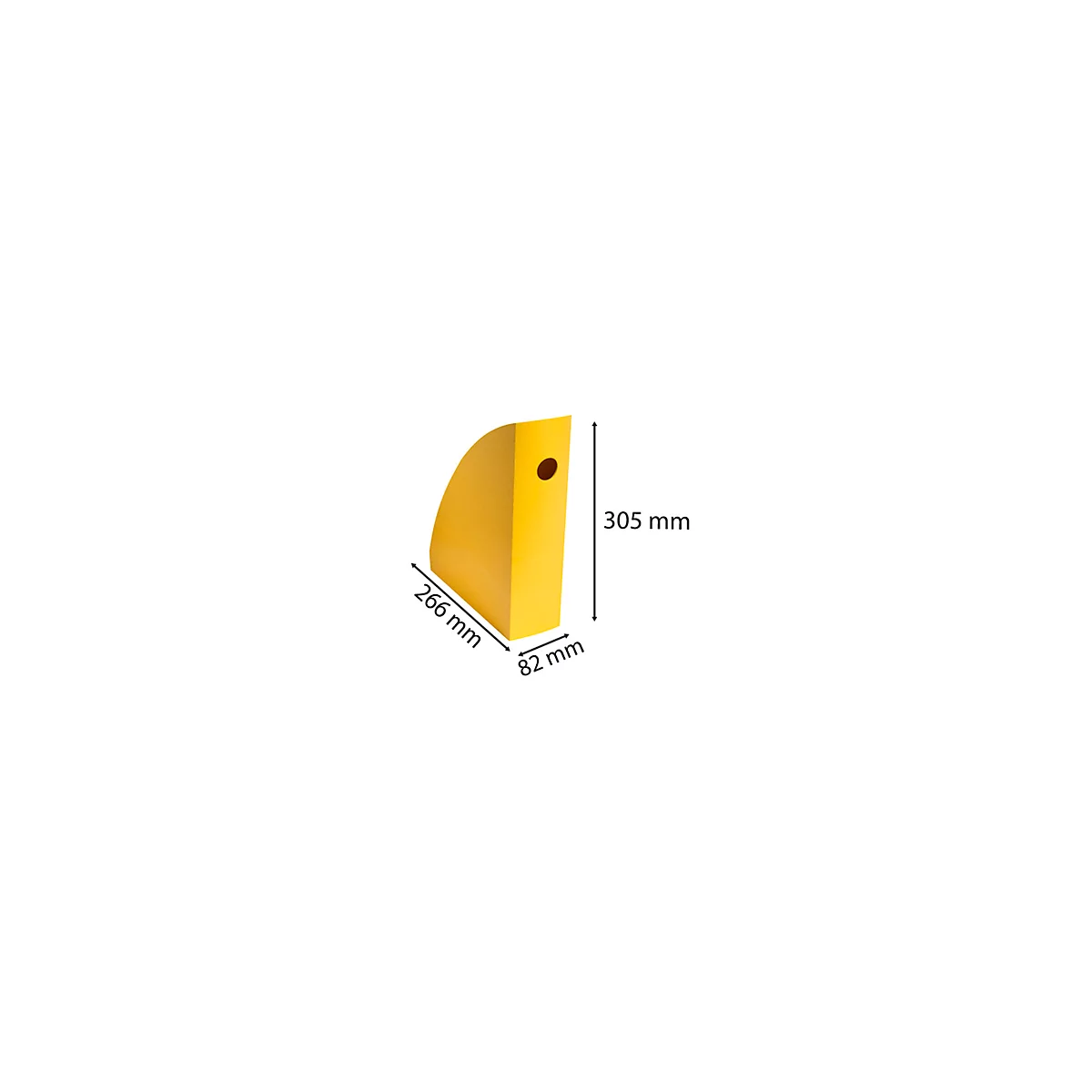 Porte-revue Exacompta BEE BLUE Pen Cube, pour documents au format A4+, avec trou de préhension, plastique, jaune safran, 6 pièces