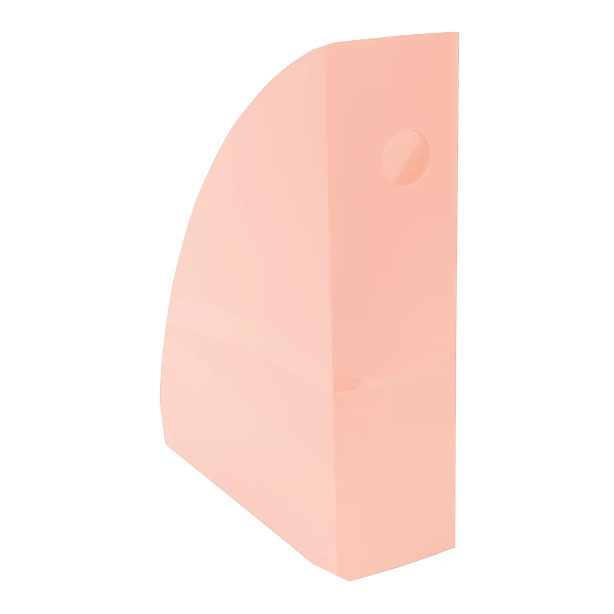 Porte-revue Exacompta MAG-CUBE Aquarel, pour documents au format A4+, avec trou de préhension, plastique, rouge corail, 6 pièces
