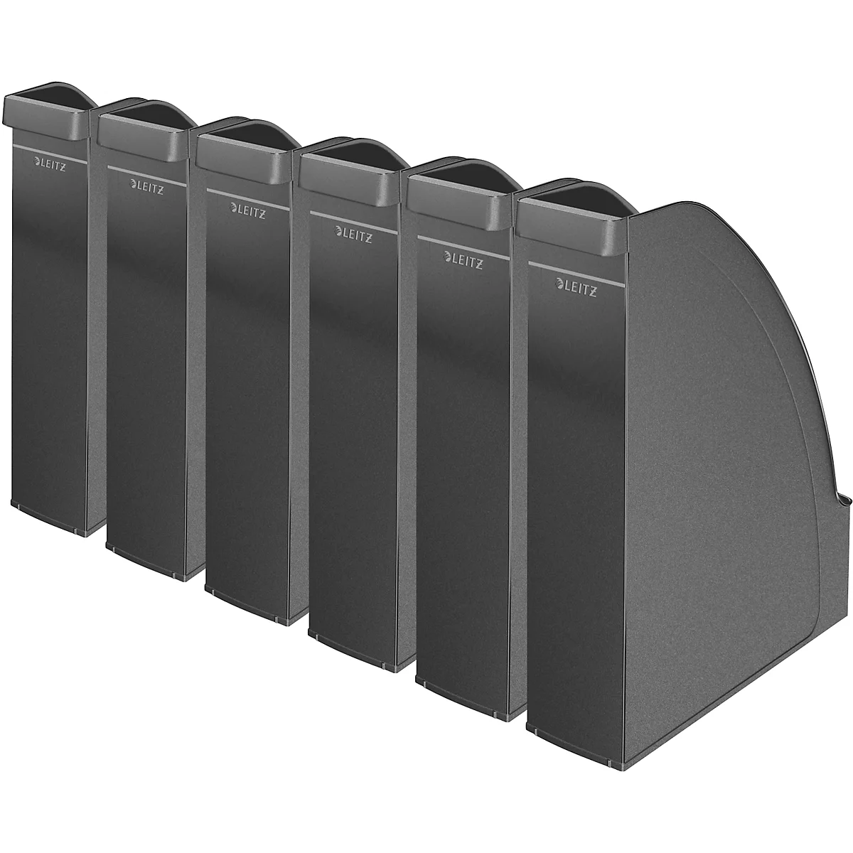 Porte-revues 2476 LEITZ®, l. de la tranche 70 mm, polystyrène, 6 p., noir