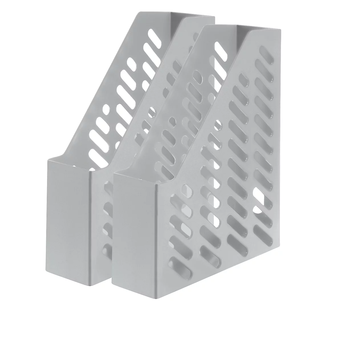 Porte-revues HAN, largeur 76 mm, plastique, 2 p., gris clair