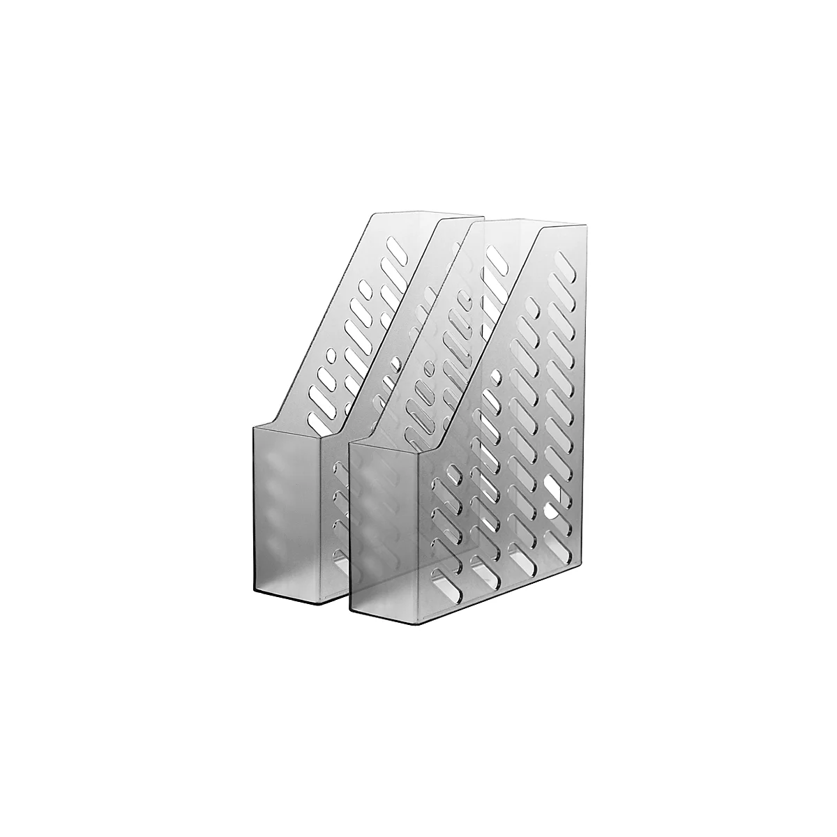 Porte-revues HAN, largeur 76 mm, plastique, 2 p., translucide-gris