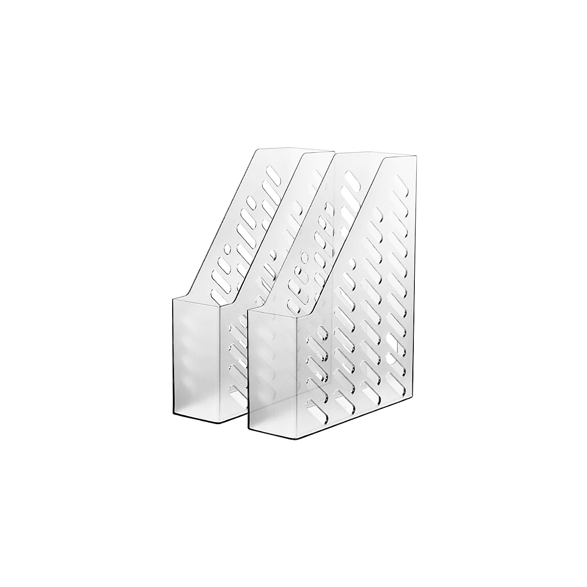 Porte-revues HAN, largeur 76 mm, plastique, 2 p., translucide-transparent
