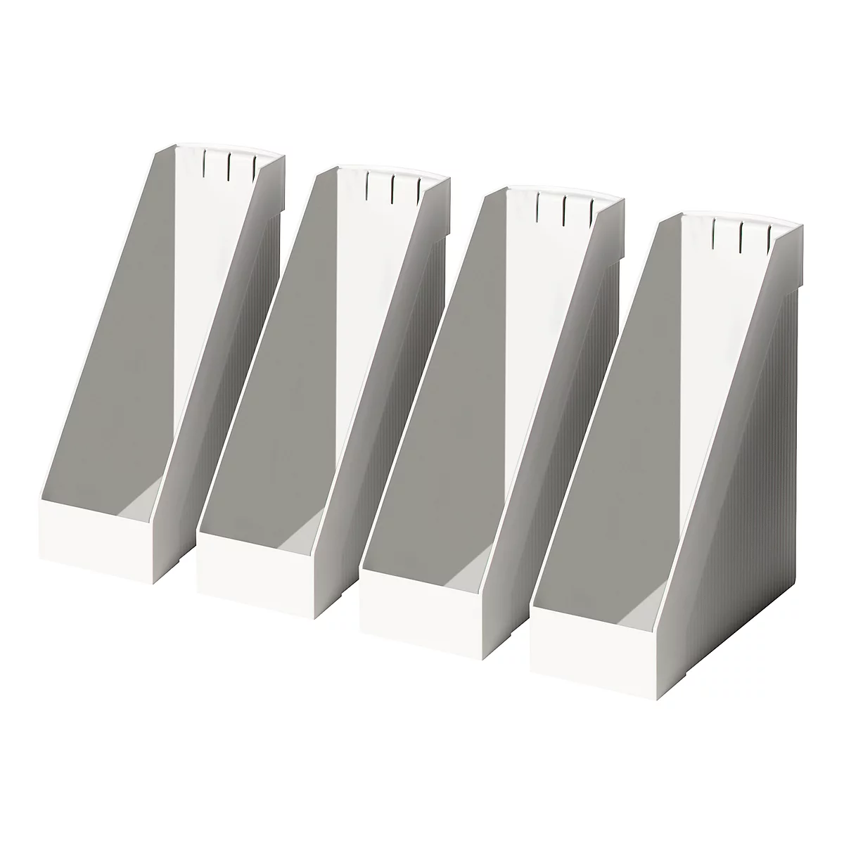 Porte-revues HELIT, très grand, polystyrène, 4 p. gris clair