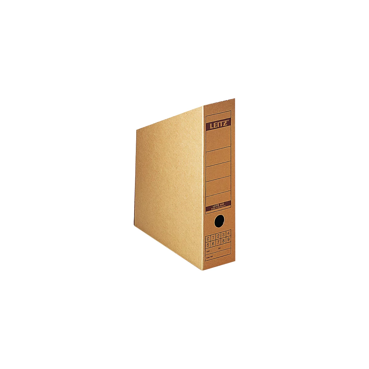Porte-revues Premium 6083 - en carton recyclé FSC - dos 77 mm - brun - 10 pièces