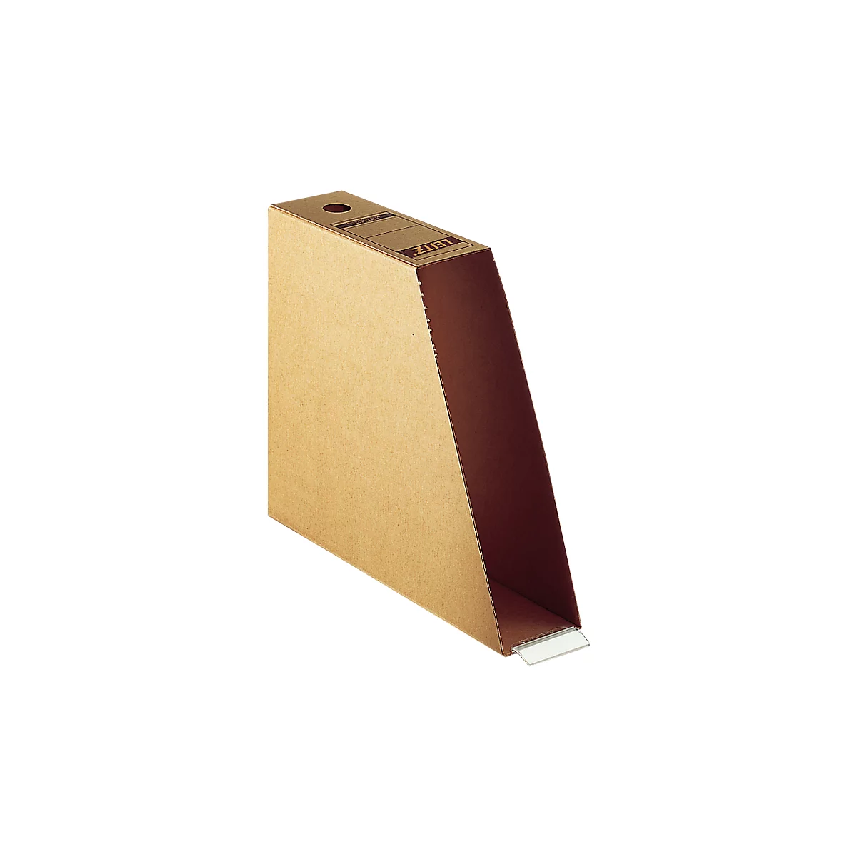 Porte-revues Premium 6083 - en carton recyclé FSC - dos 77 mm - brun - 10 pièces