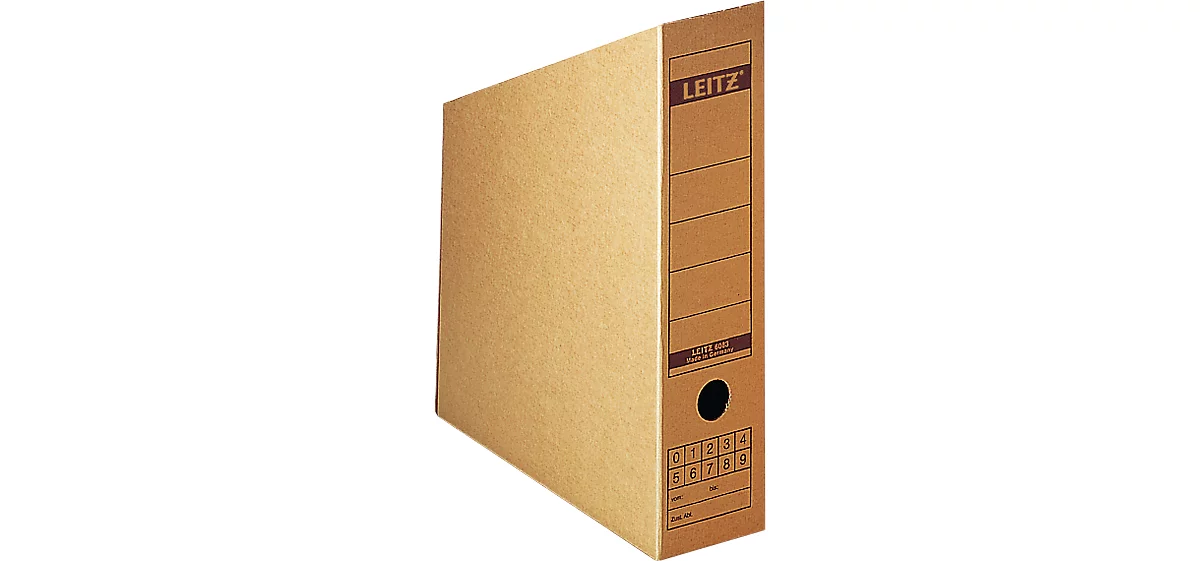 Porte-revues Premium 6083 LEITZ®, format A4, dos de 80 mm, ouverture supérieure, 10 pièces