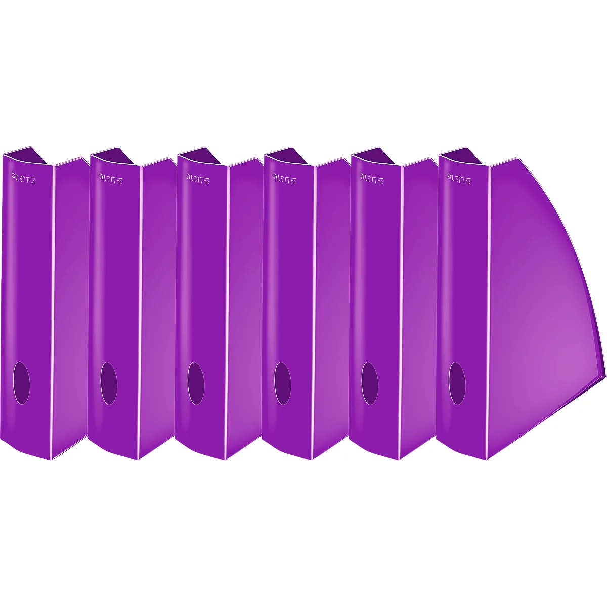 Porte-revues WOW 5277 LEITZ®, largeur 75 mm, violet, 6 p.