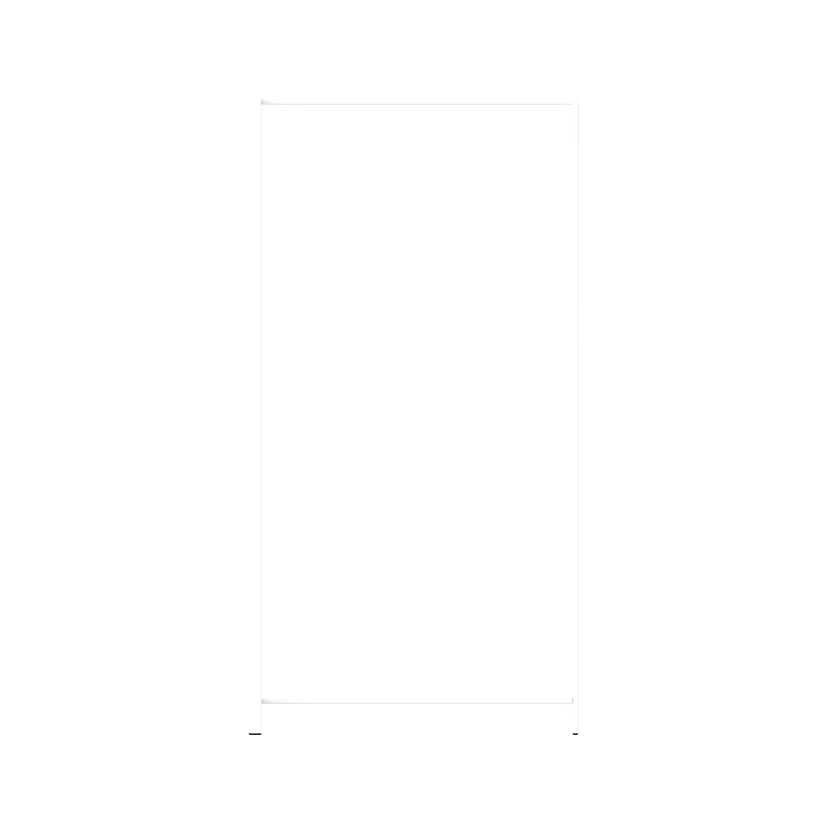 Bannière rectangulaire blanche avec des bâtons fins. Une image presque vide.