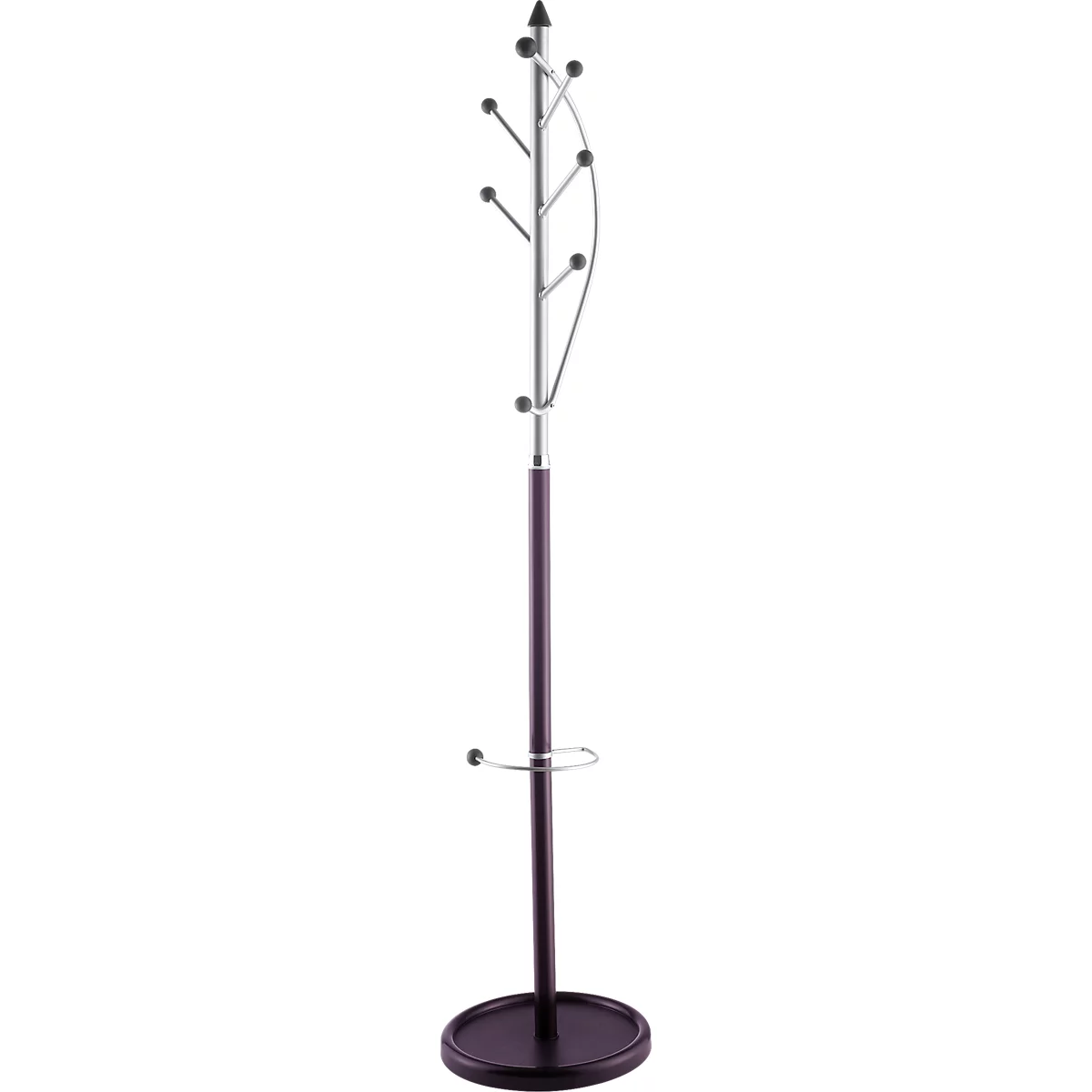 Portemanteau - métal - 7 crochets - porte paraplui - violet