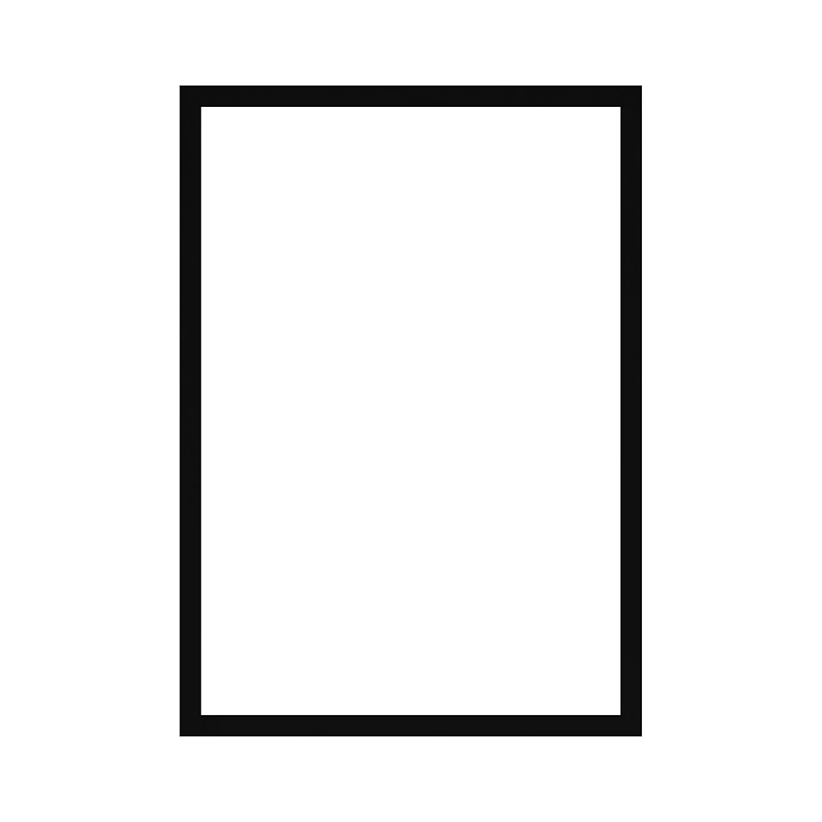 Cadre noir, rectangulaire, sur fond blanc.