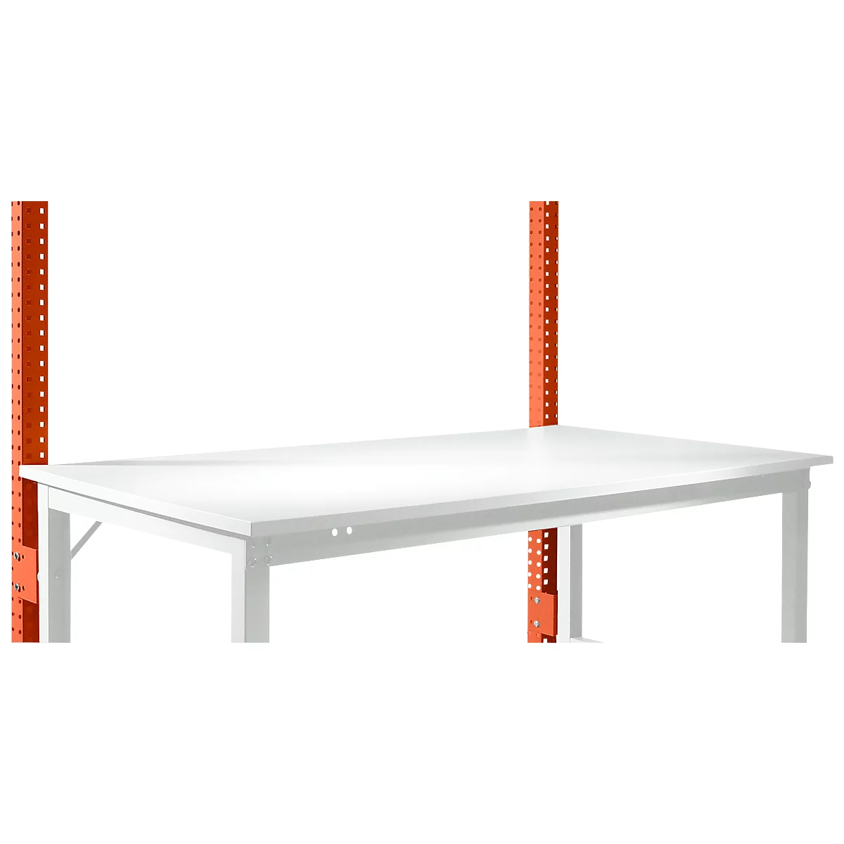 Portique, bas, Poste de travail modulaire STANDARD table de travail/établi UNIVERSAL/PROFI, rouge orangé