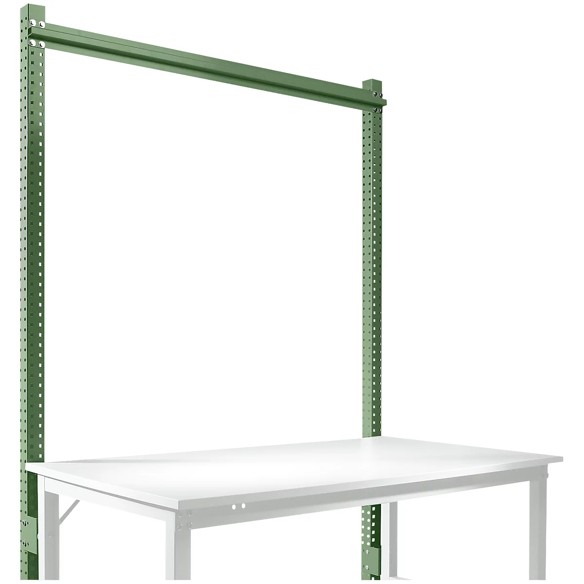 Portique, poste de travail modulaire SPEZIAL, système table de travail/établi UNIVERSAL/PROFI, 1500 mm, vert réséda