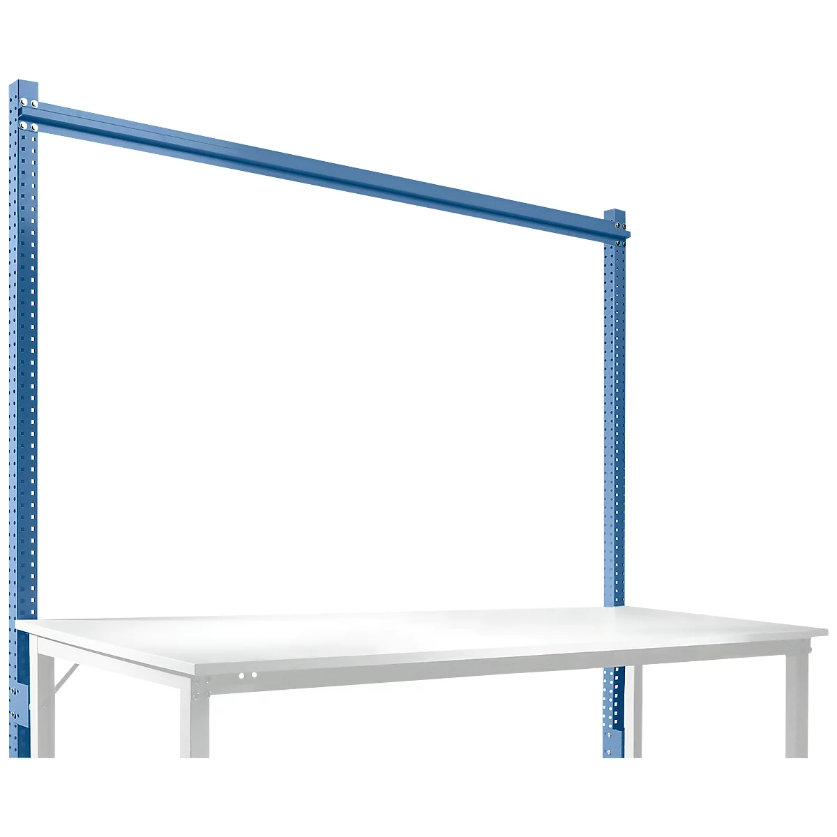 Portique, poste de travail modulaire SPEZIAL, système table de travail/établi UNIVERSAL/PROFI, 2000 mm, bleu brillant