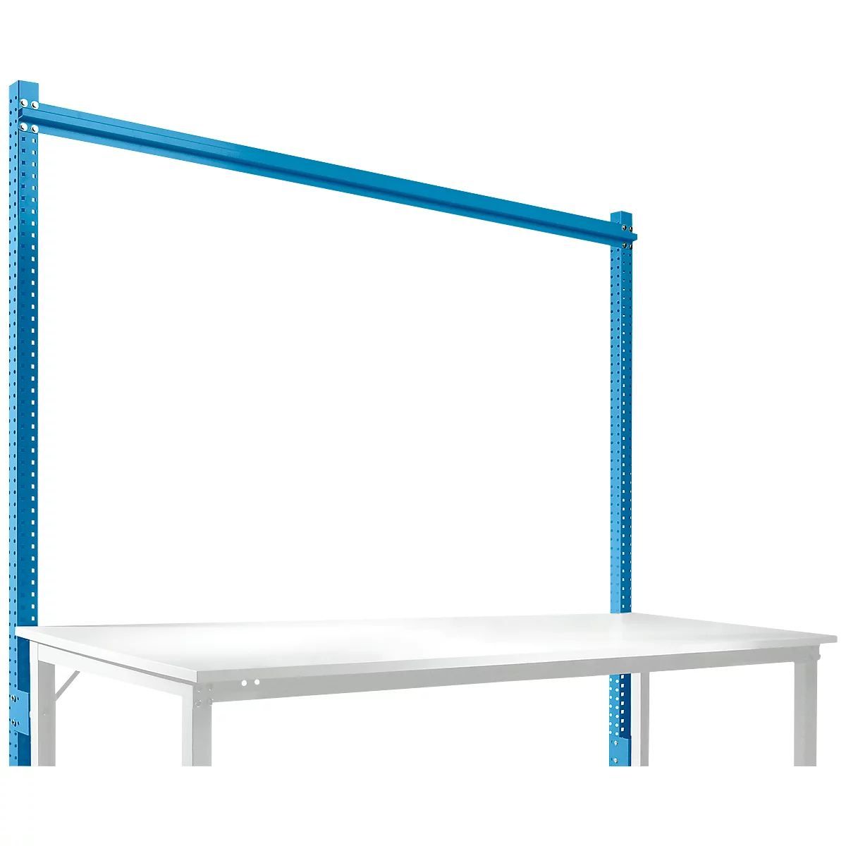 Portique, poste de travail modulaire SPEZIAL, système table de travail/établi UNIVERSAL/PROFI, 2000 mm, bleu clair