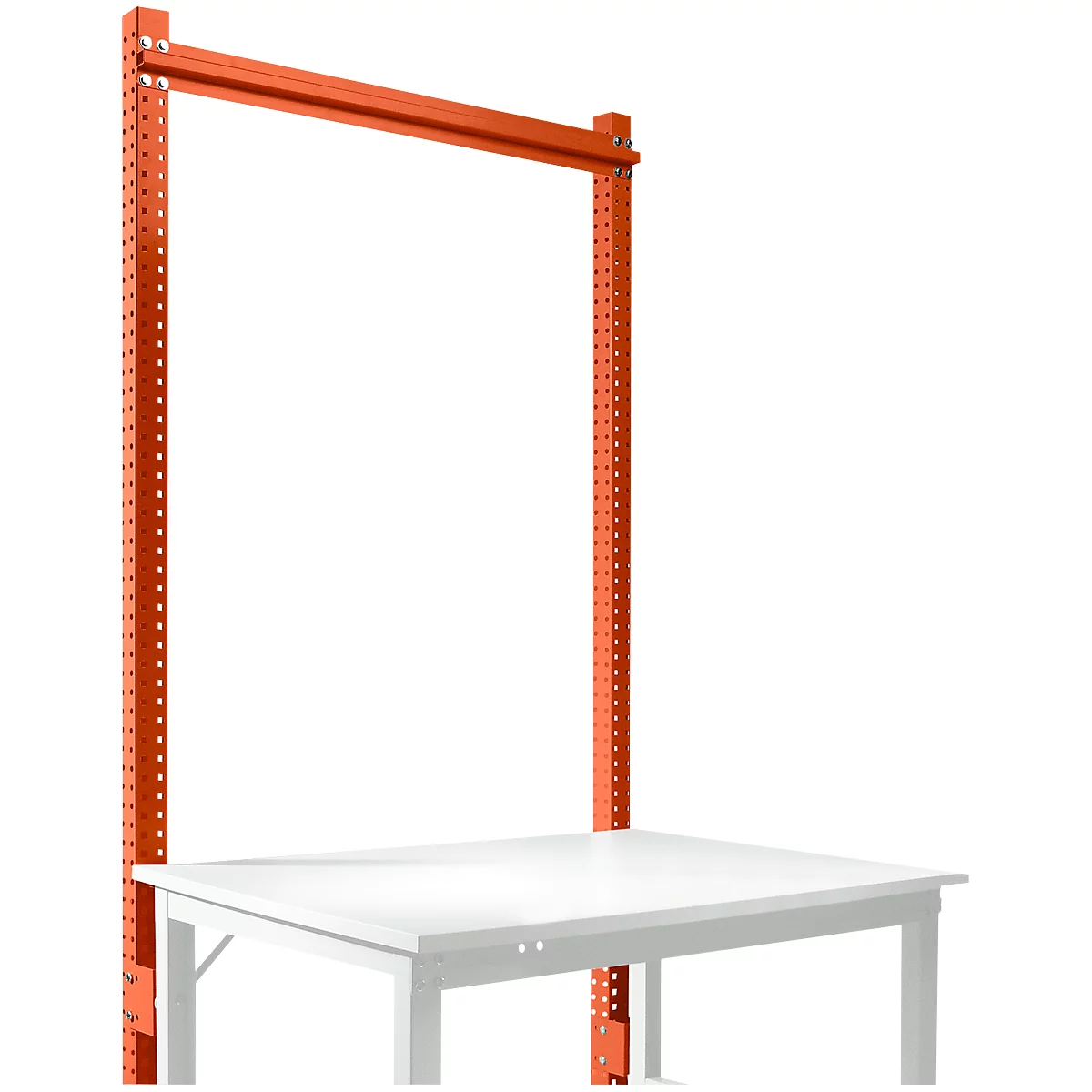 Portique, Poste de travail modulaire STANDARD système table de travail/établi UNIVERSAL/PROFI, 1250 mm, rouge orangé<br/>