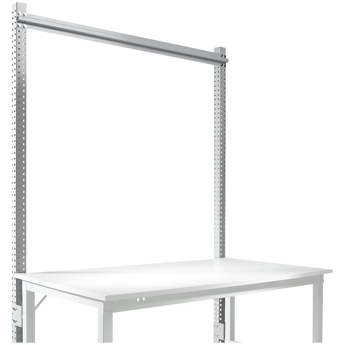 Portique, Poste de travail modulaire STANDARD système table de travail/établi UNIVERSAL/PROFI, 1500 mm, alu argenté