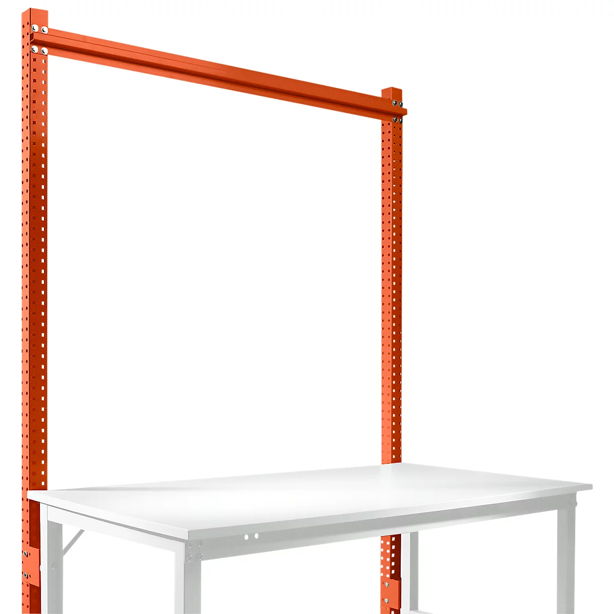 Portique, Poste de travail modulaire STANDARD système table de travail/établi UNIVERSAL/PROFI, 1500 mm, rouge orangé