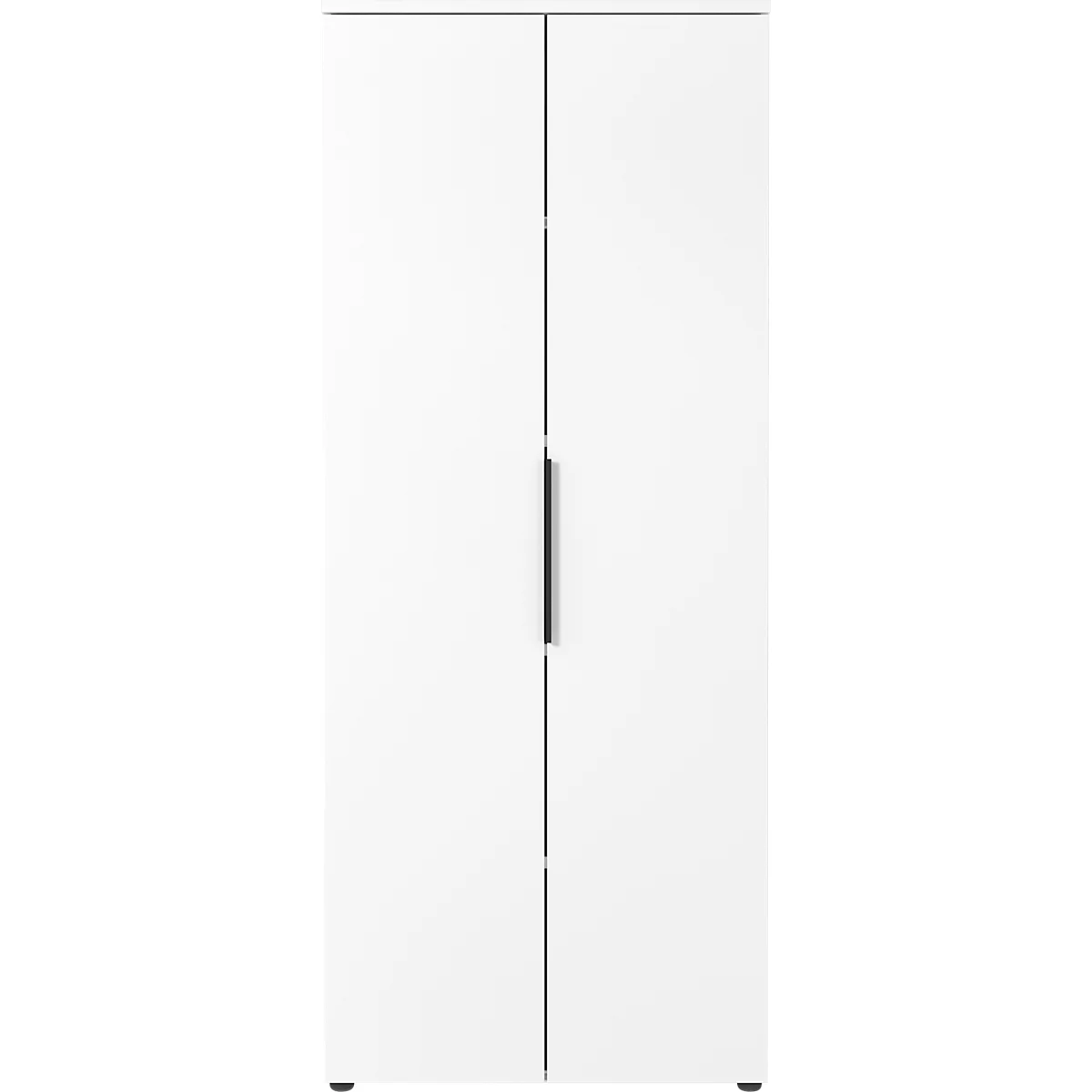 Porto archiefkast, 4 deuren en 2 legplanken, 5 OH, B 810 x D 400 x H 1970 mm, wit