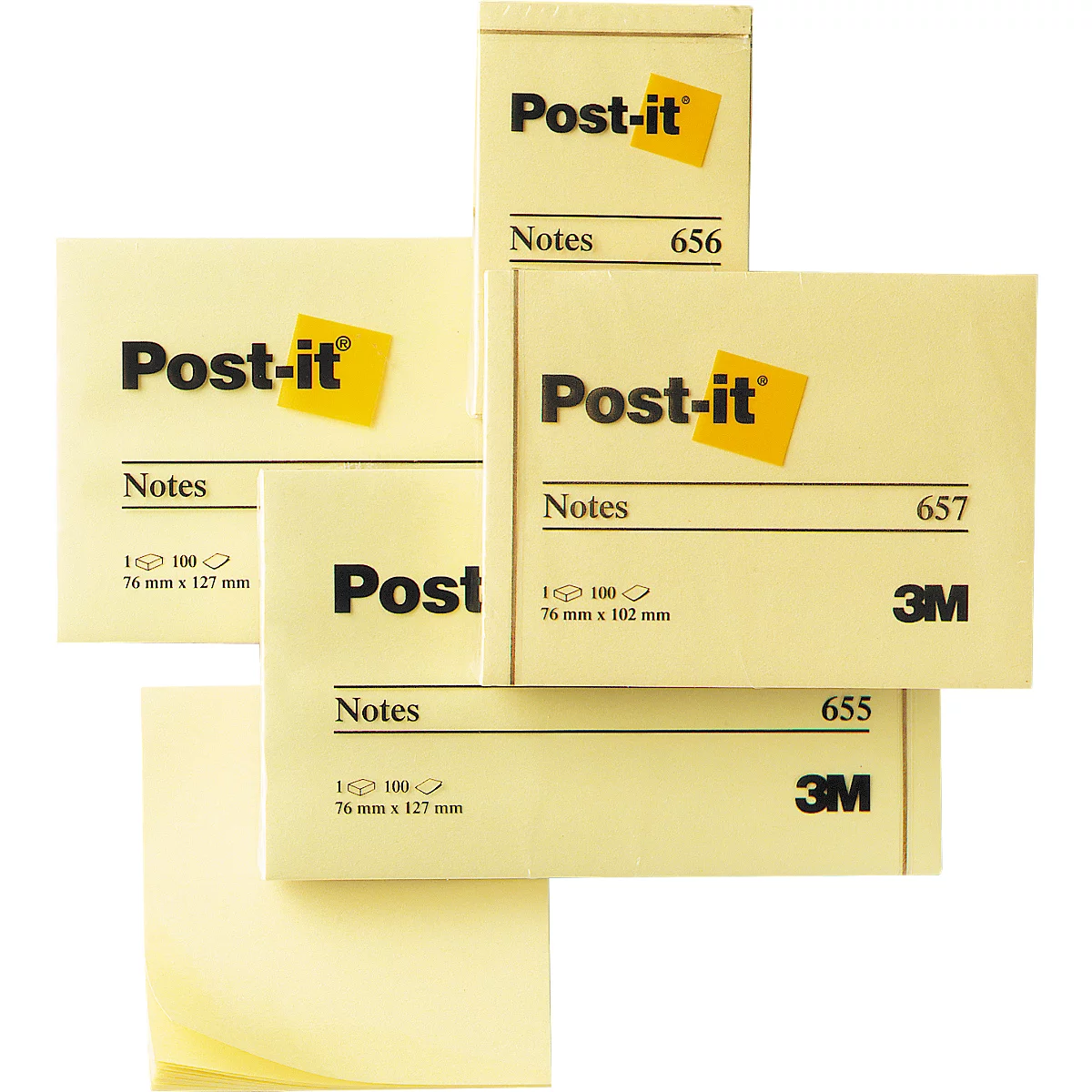 POST-IT Haftnotizen 655, 127 mm x 76 mm