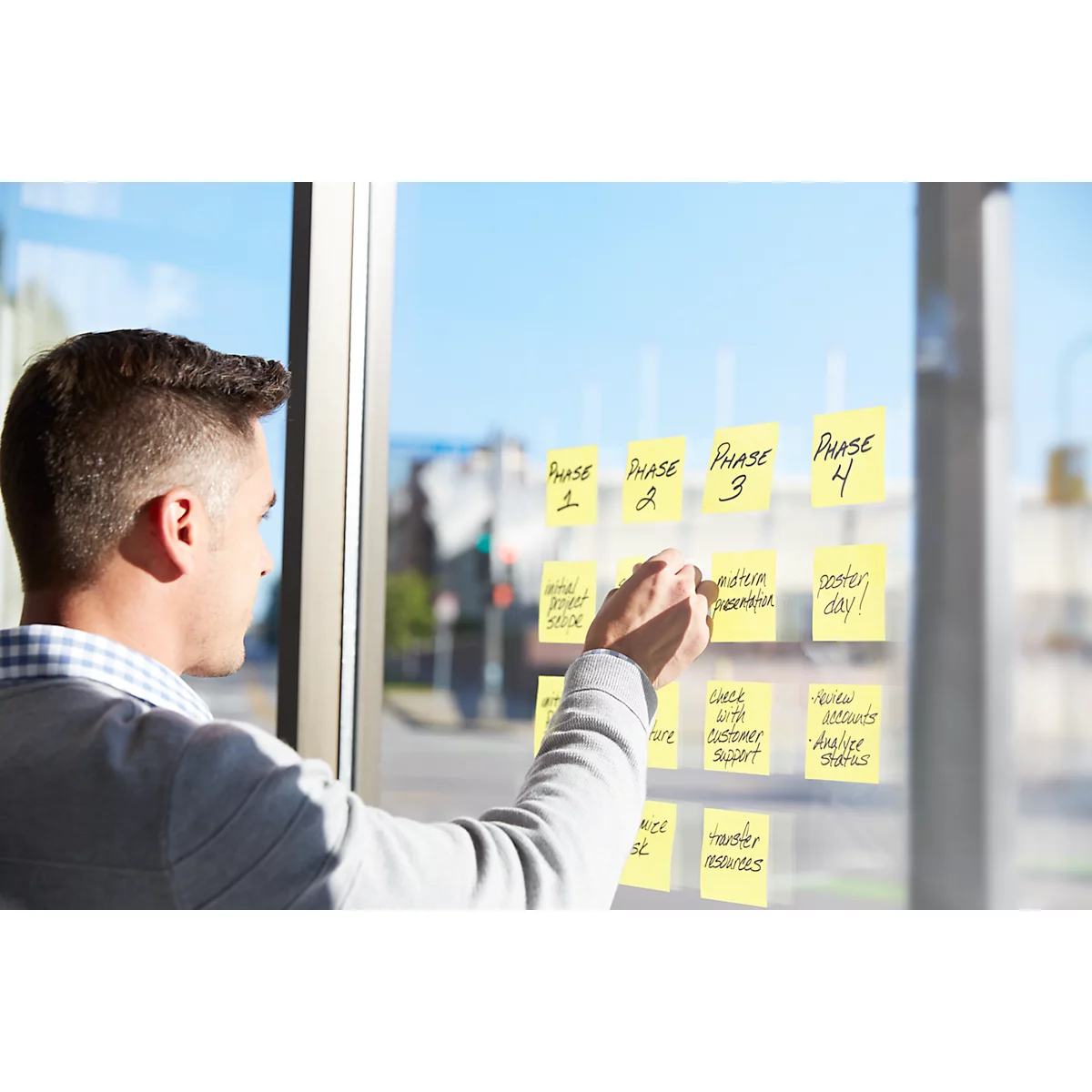 Post-It® Haftnotizen Super Sticky Notes, gelb, 76 x 127 mm, 90 Blatt/Block, 12 Blöcke, in Kartonverpackung