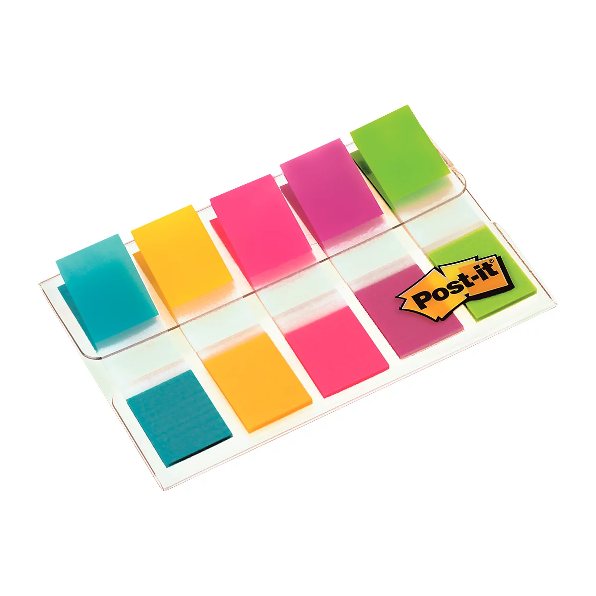 Post-it Index Streifen Mini 683-5, türkis, gelb, pink, lila, lemon