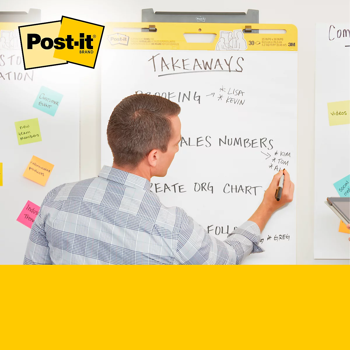 Post-it® Meeting Charts, 2 Charts à 30 Blatt, weiß