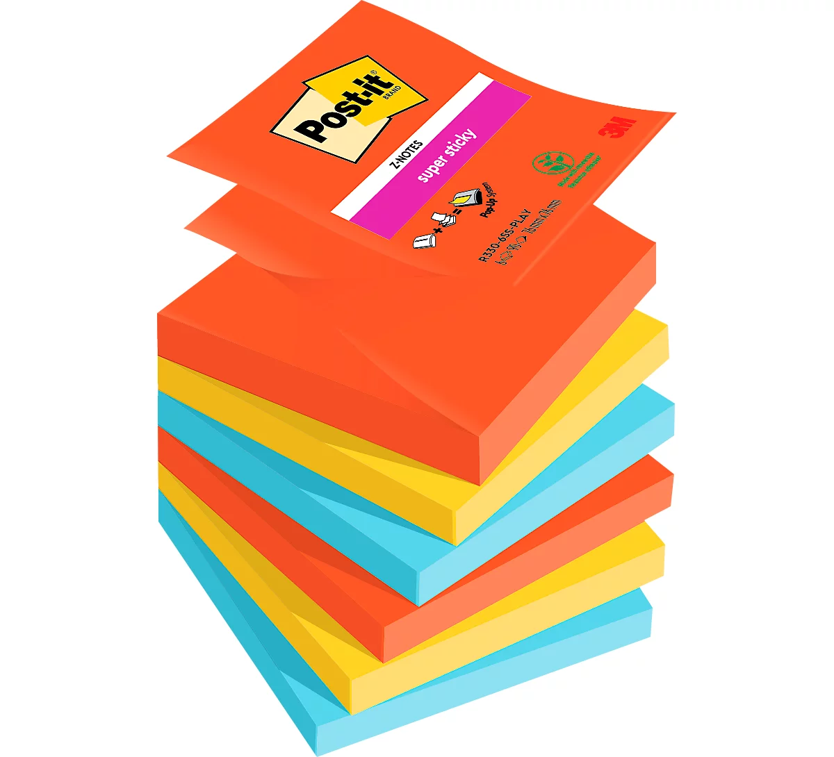 Post-its super sticky Z-Notes, Bora Bora Collection