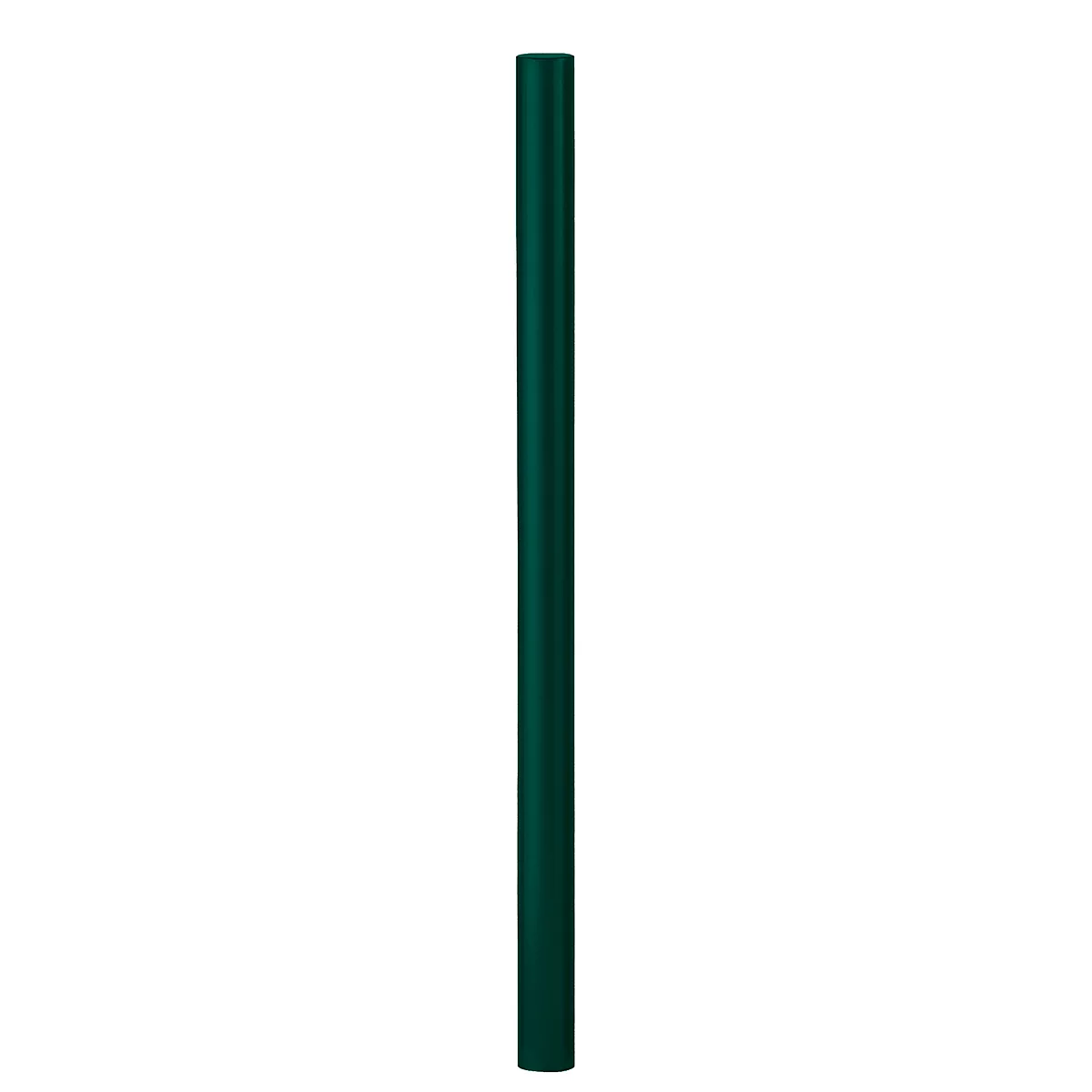 Poste de fijación de cabeza plana para papeleras, con anclaje al suelo, verde