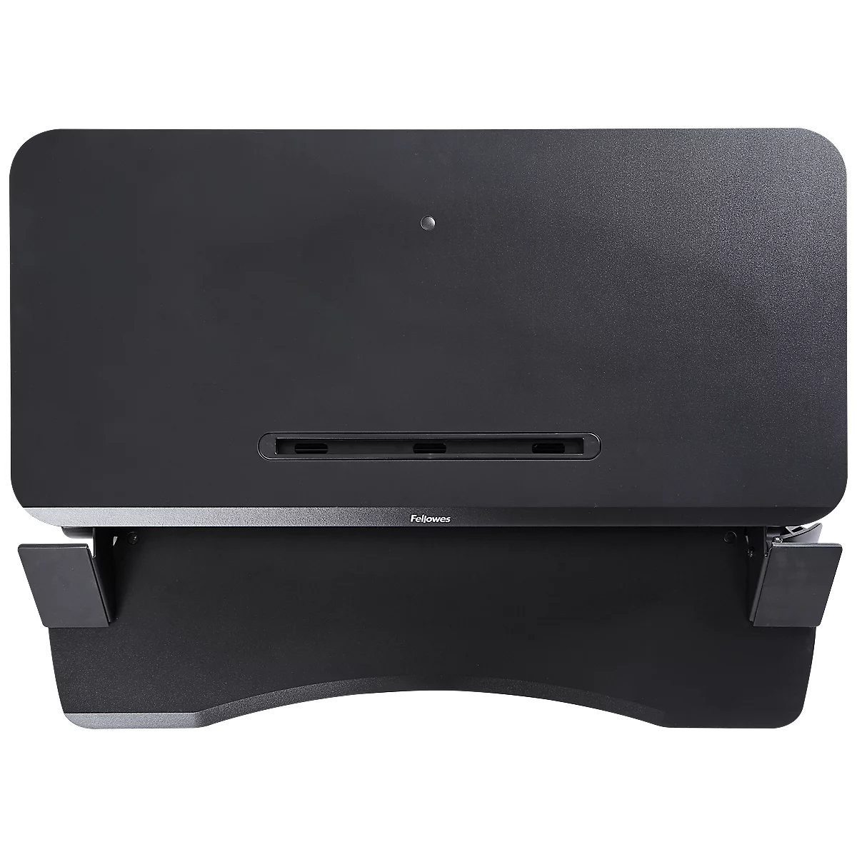 Poste de travail assis/debout Fellowes Corsivo, jusqu'à 17 kg, L 615 x P 800 x H 110 mm, noir