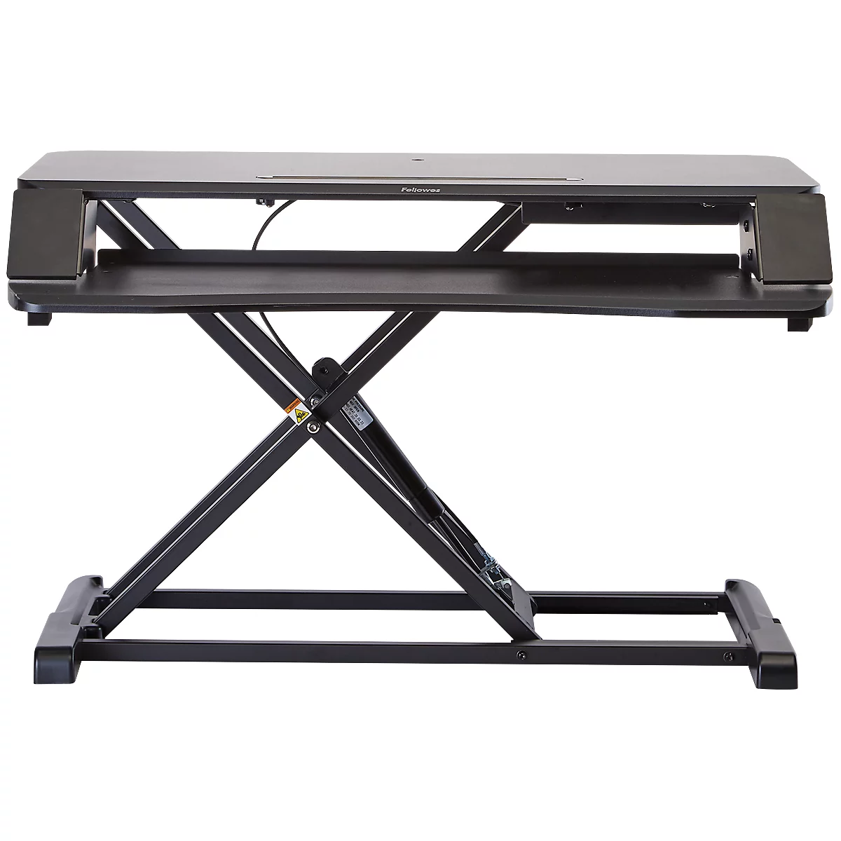 Poste de travail assis/debout Fellowes Corsivo, jusqu'à 17 kg, L 615 x P 800 x H 110 mm, noir