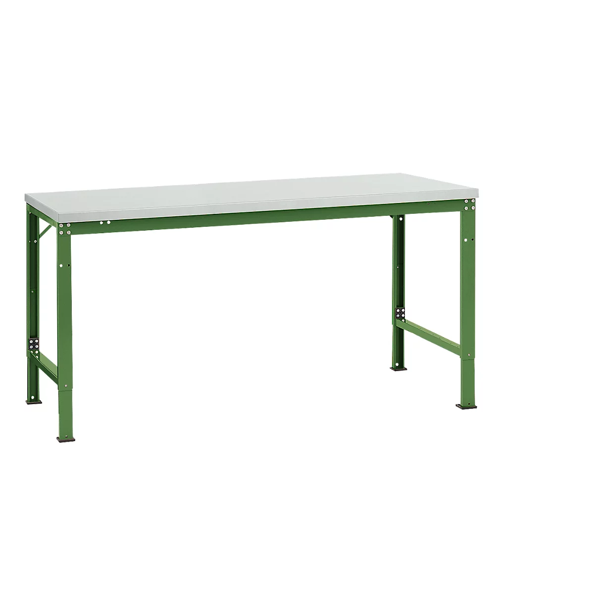 Poste de travail modulaire UNIVERSAL Spezial Manuflex, 1750 x 1000 mm, plastique gris clair, vert réséda