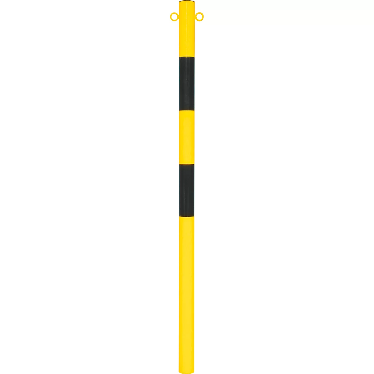Poste delimitador para empotrar en hormigón, ø 60 mm, amarillo/negro