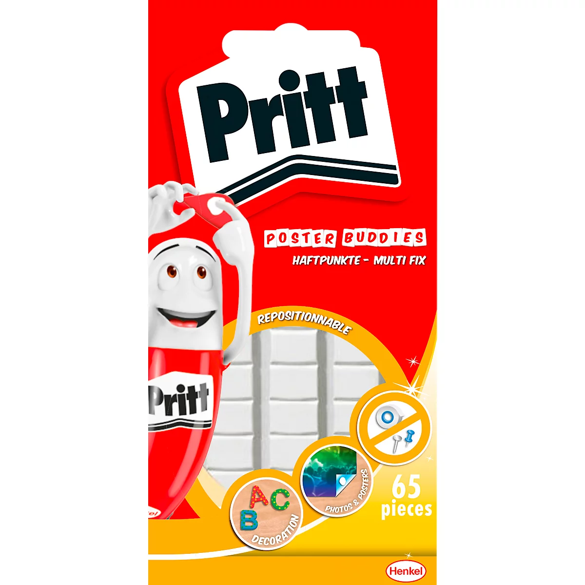 Poster Buddies Pritt - zelfklevende stippen - 65 stuks