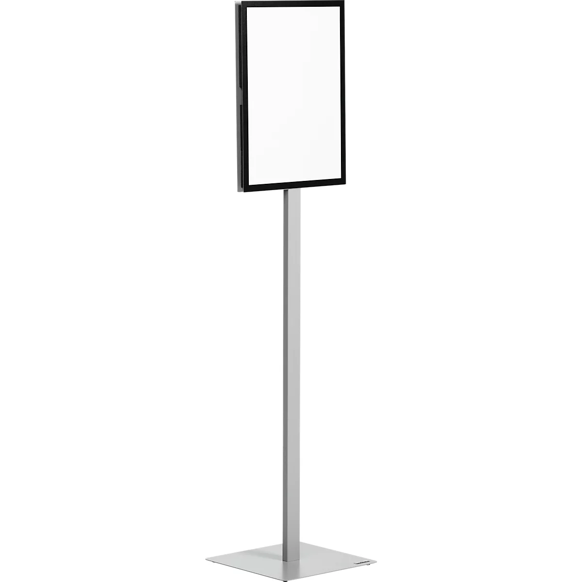 Posterstandaard Duurzame infostandaard Basic, A3 staand en liggend formaat, aan beide zijden leesbaar, 2 DURAFRAME® MAGNETIC infoframes, incl. bevestigingsset, metaal