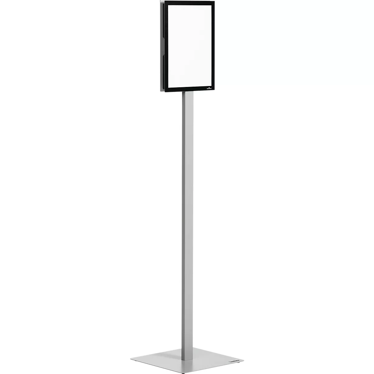 Posterstandaard Duurzame infostandaard Basic, A4 staand &amp; liggend formaat, tweezijdig leesbaar, 2 DURAFRAME® MAGNETIC infolijsten, incl. bevestigingsset, metaal