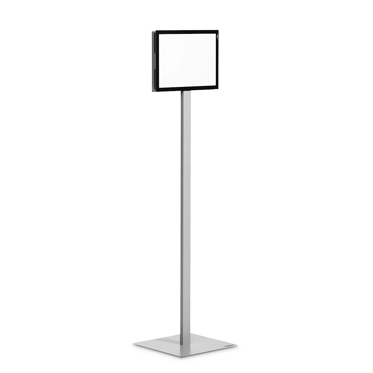 Posterstandaard Duurzame infostandaard Basic, A4 staand &amp; liggend formaat, tweezijdig leesbaar, 2 DURAFRAME® MAGNETIC infolijsten, incl. bevestigingsset, metaal