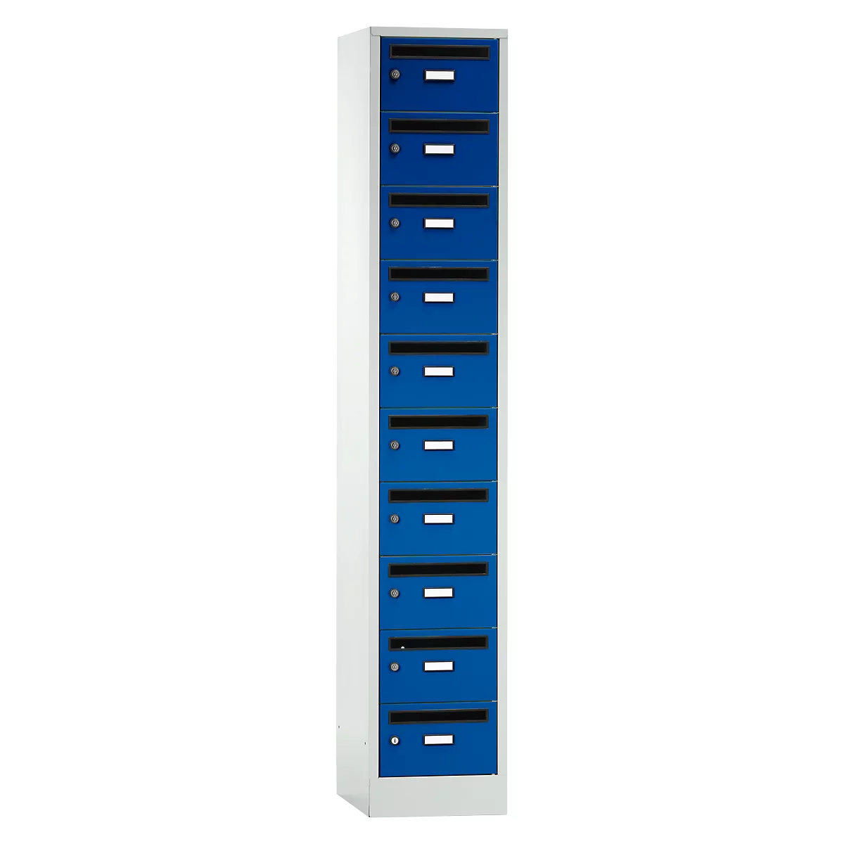 Postverdeelkast, met inwerpgleuf, 1 compartiment, veiligheidscilinderslot, gentiaanblauw
