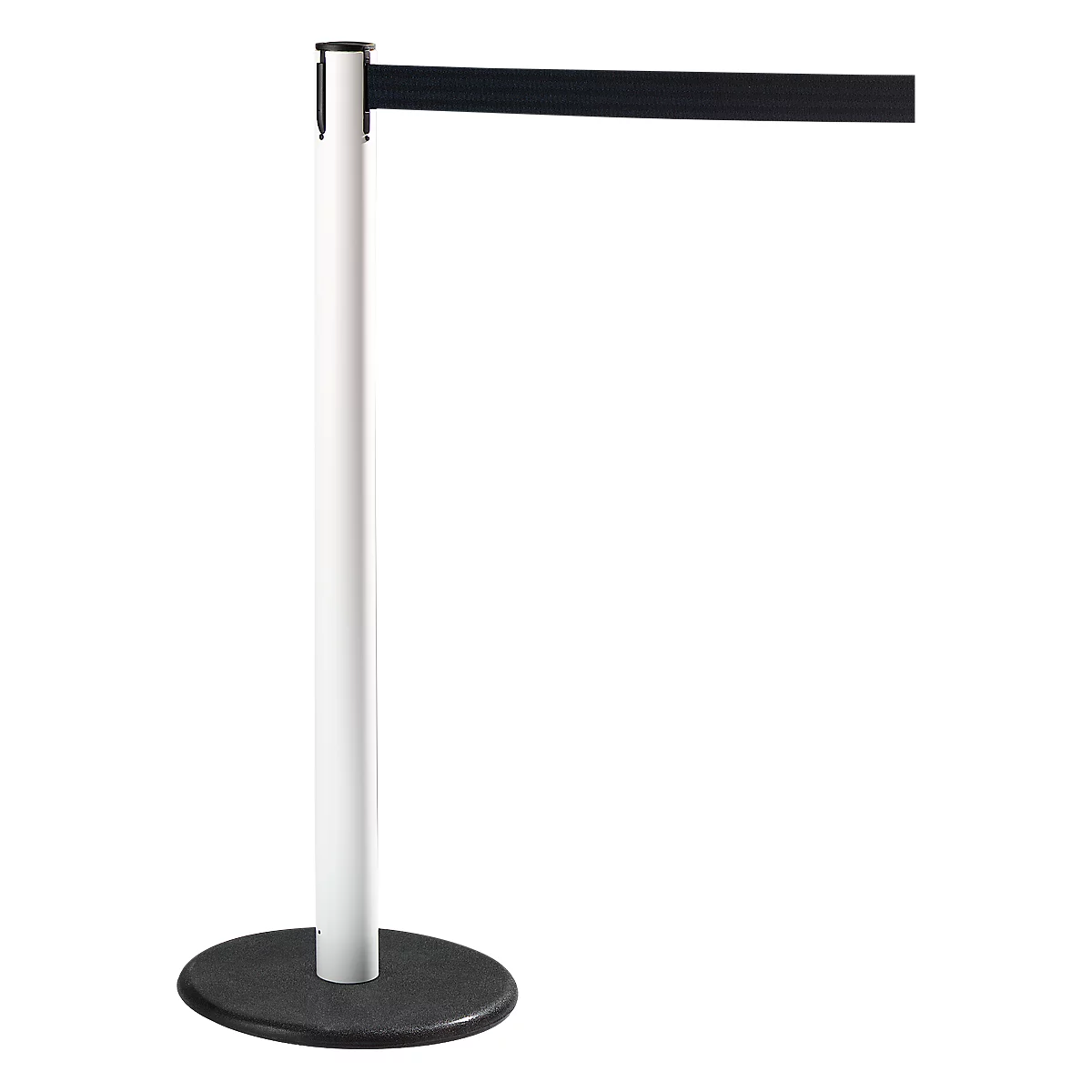 Poteau à sangle GLA 28 RS-GUIDESYSTEMS®, blanc, sangle noire