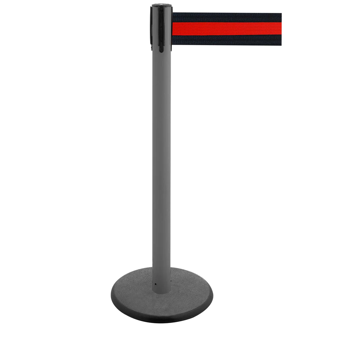Poteau à sangle GLA 29, anthracite, sangle noire/rouge