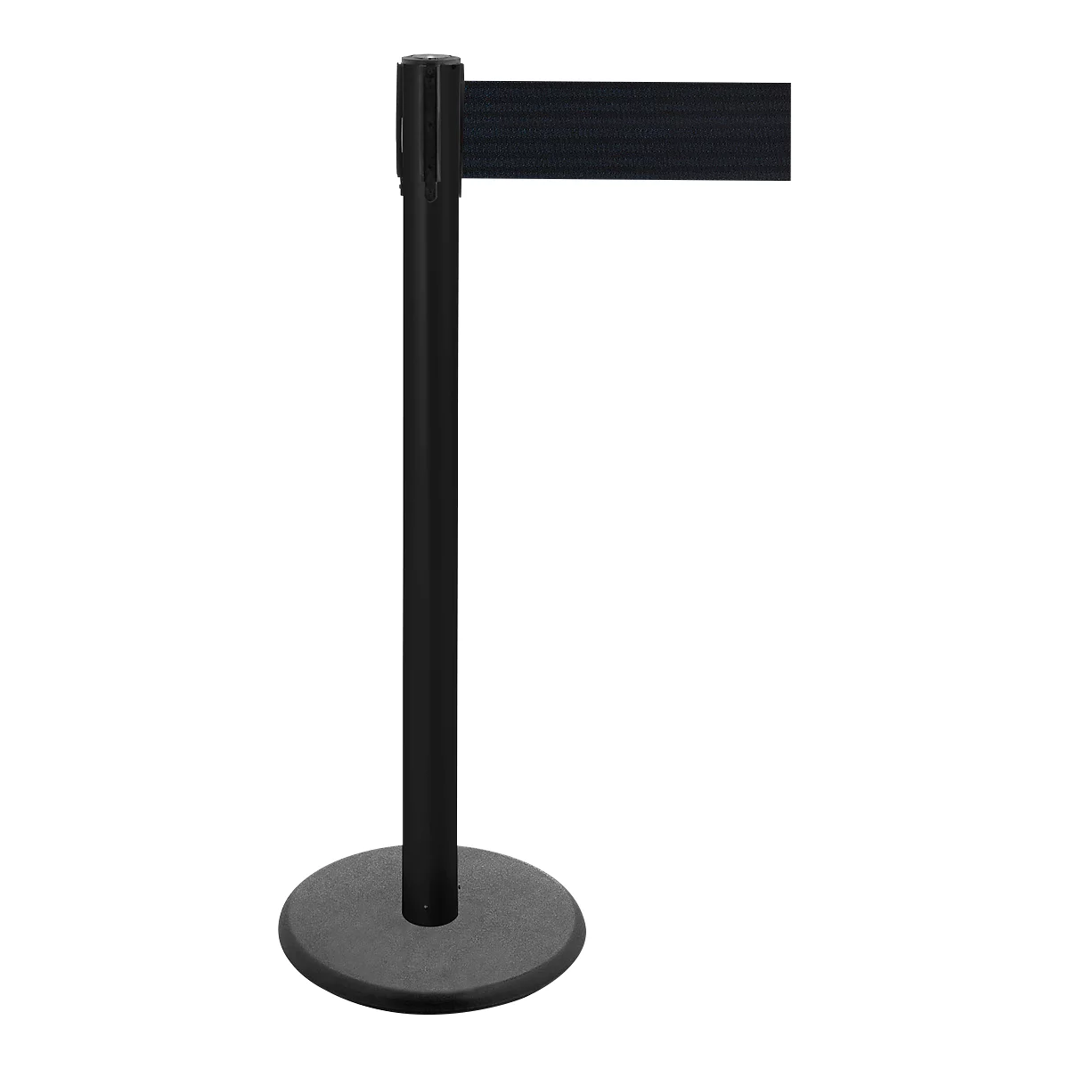 Poteau à sangle GLA 29, noir, sangle noire