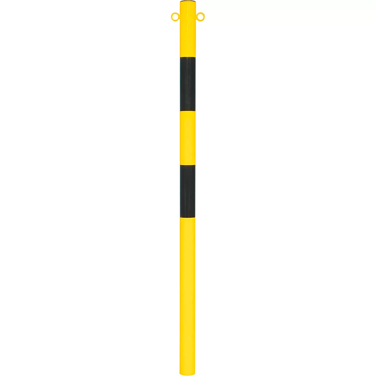 Poteau de balisage à bétonner, Ø 60 mm, jaune/noir