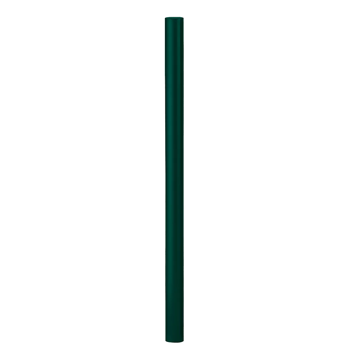 Poteau de fixation tête plate, pour poubelle, avec ancrage, vert
