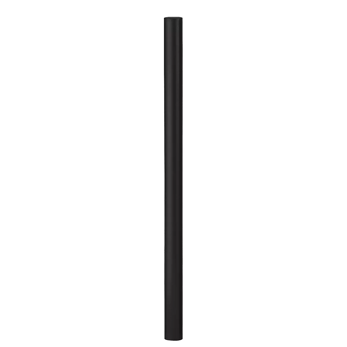 Poteau de fixation tête plate, pour poubelles, avec ancrage, anthracite
