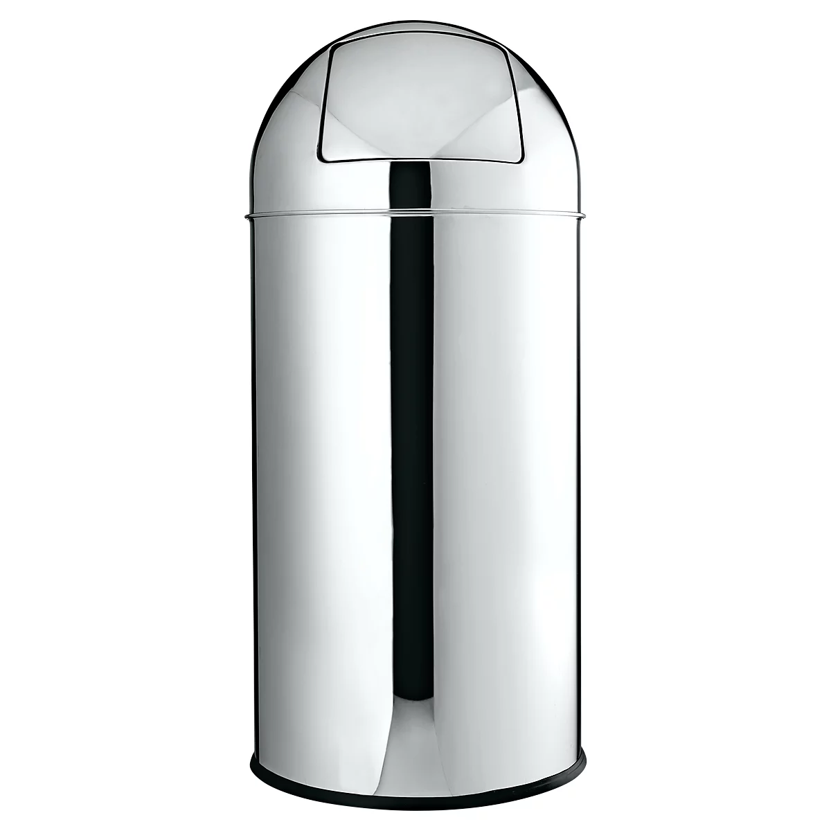 Poubelle à couvercle basculant, 40 litres, Ø 360 x H 770 mm, inox