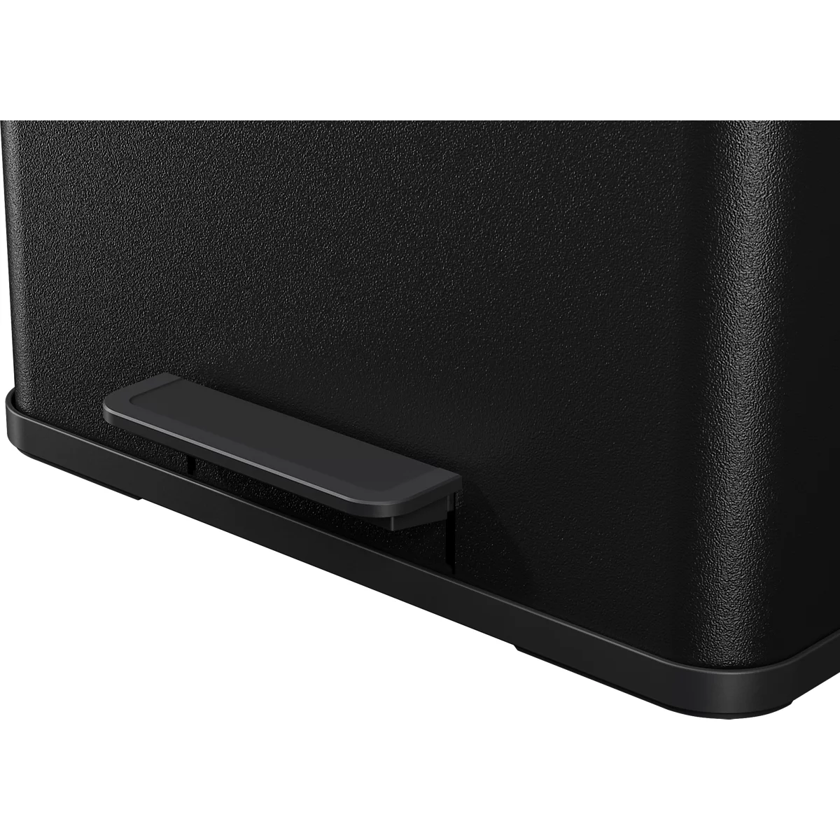 Poubelle à pédale Öko Trio Plus L Hailo, 3 x 9 L, rectangulaire, tôle d'acier, noir