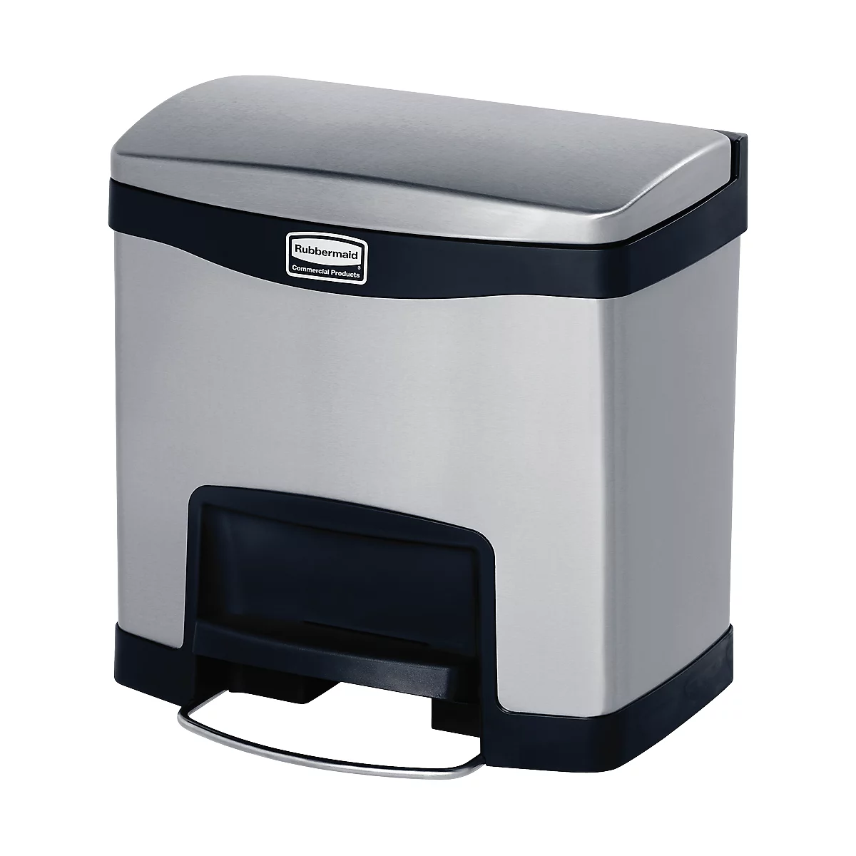 Poubelle à pédale Step On Slim Jim® en inox, 15 L, noir
