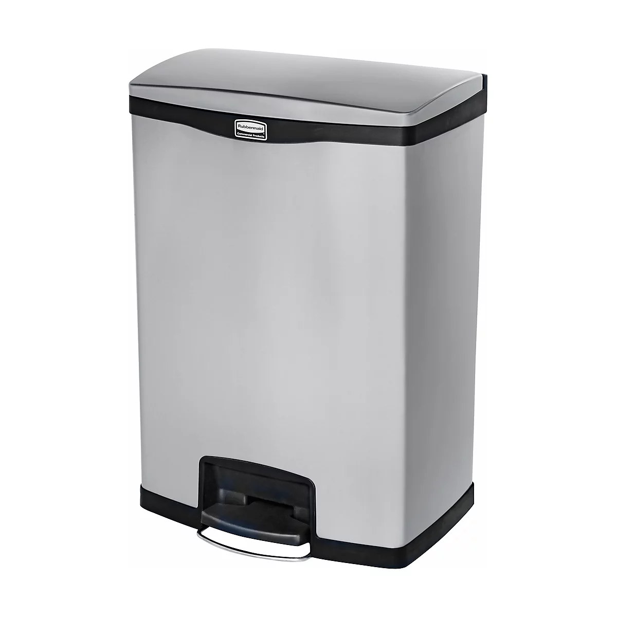 Poubelle à pédale Step-ON Slim Jim, en inox, 90 litres, noir