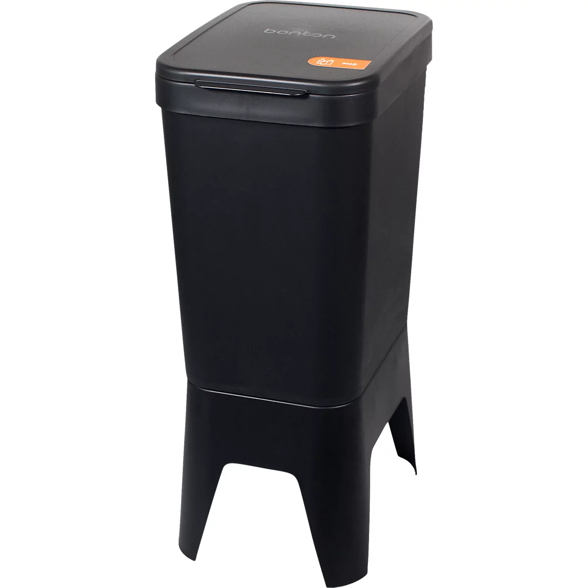 Poubelle BonTon Circubin - polypropylène - 2 x 20 litres - l. 300 x P 410 x H 760 mm - sans couvercle et avec séparateur - anthracitenthracite