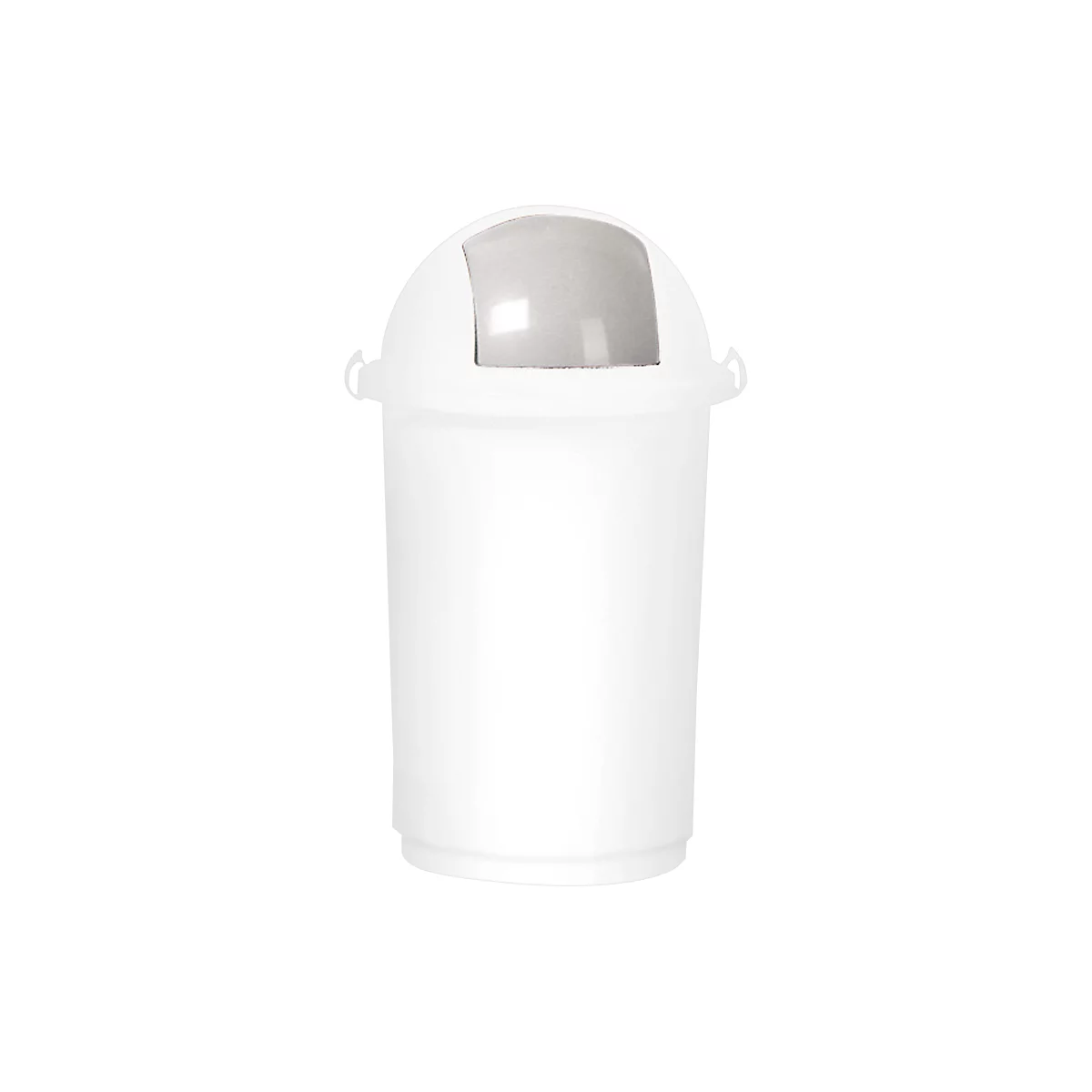 Poubelle en plastique, Ø 410 x H 760 mm, 50 litres, blanc