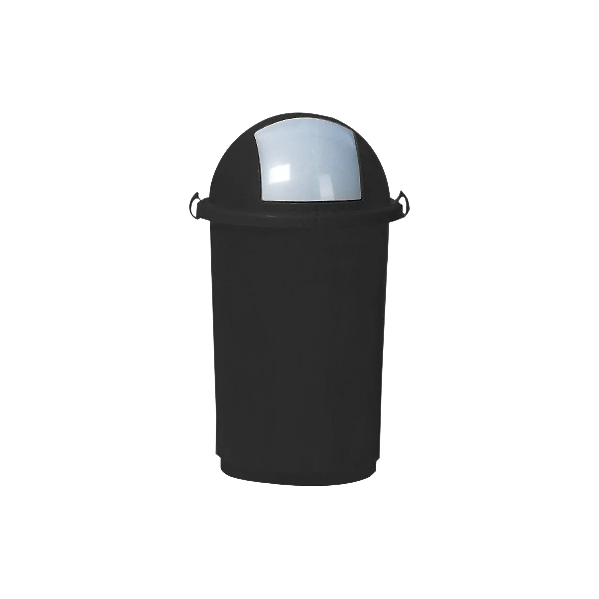 Poubelle en plastique, Ø 410 x H 760 mm, 50 litres, gris